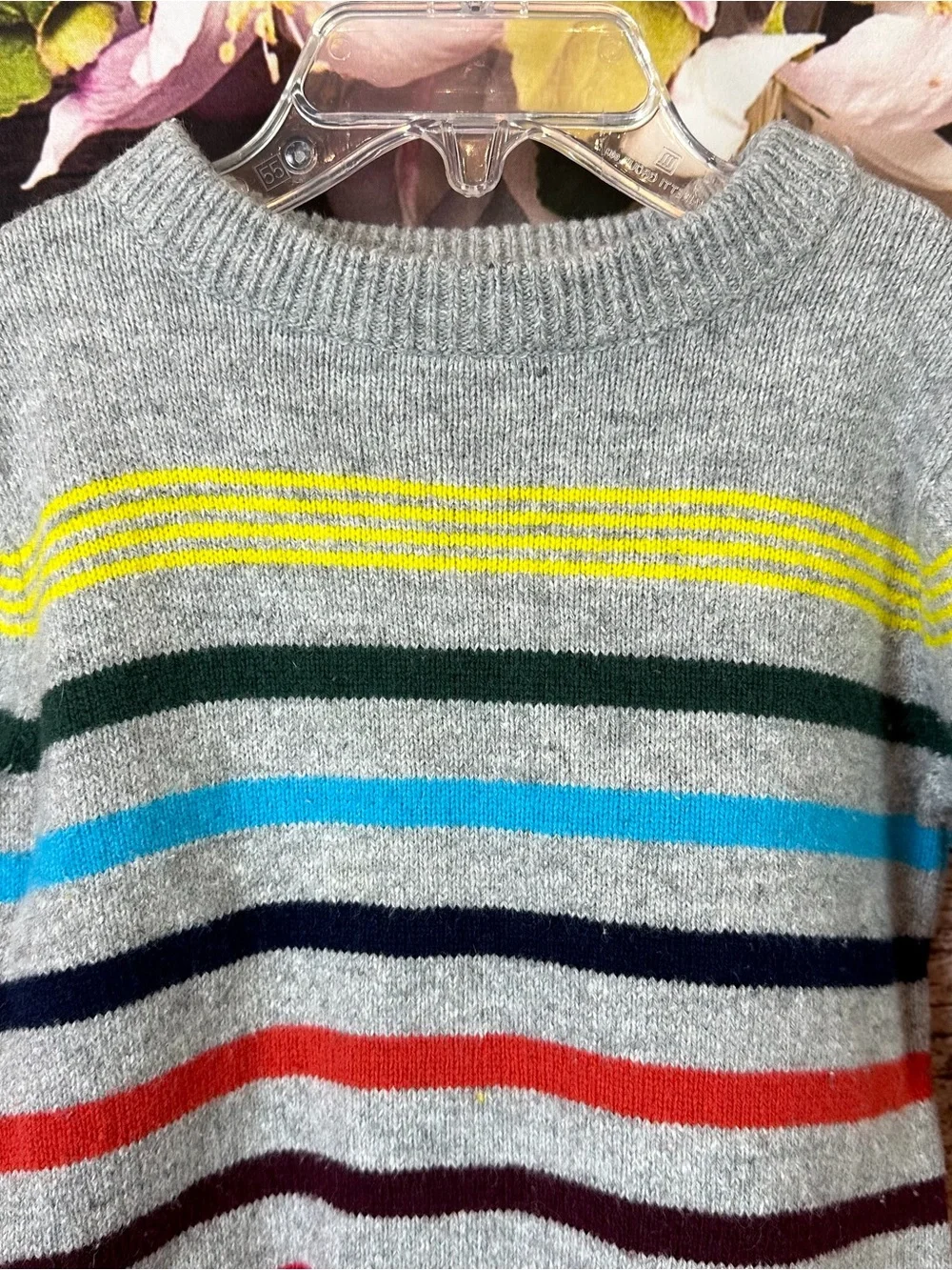 Toddler Boys Cotton Wool Multicolored Striped Knit Sweater Pullover